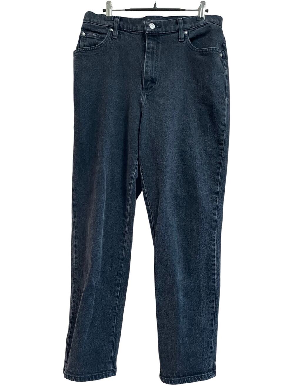 Vintage Black Denim Riders Straight Leg Denim Jeans - Size 12